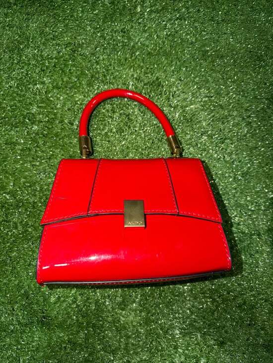 ALDO Handbags - ALDO Crotorua Red Patent Leather Mini Top Handle Crossbody Bag